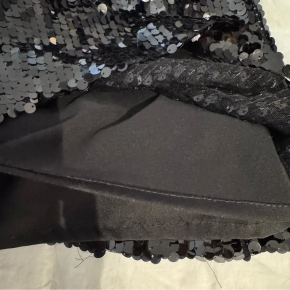 Auteur Black T-Bar Sequin Tank Dress Evening Glam with a Contemporary Twist - Picture 12 of 15